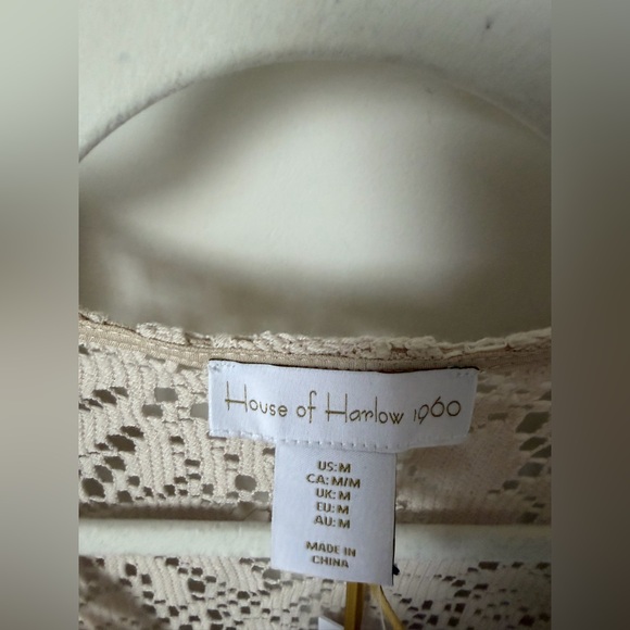 House of Harlow 1960 Cream Lace cover up dres - Picture 3 of 4
